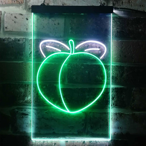ADVPRO Peach Fruit Store  Dual Color LED Neon Sign st6-i3300 - White & Green