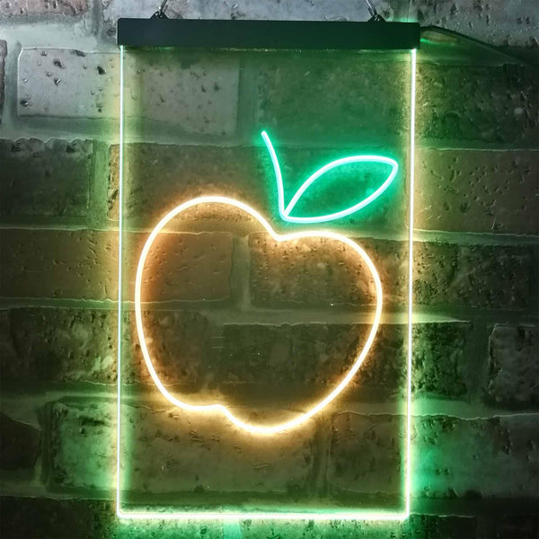 ADVPRO Apple Fruit Store  Dual Color LED Neon Sign st6-i3301 - Green & Yellow