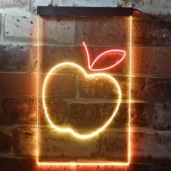 ADVPRO Apple Fruit Store  Dual Color LED Neon Sign st6-i3301 - Red & Yellow