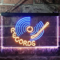 ADVPRO Records Turntable DJ Bar Dual Color LED Neon Sign st6-i3302 - Blue & Yellow