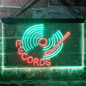 ADVPRO Records Turntable DJ Bar Dual Color LED Neon Sign st6-i3302 - Green & Red