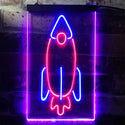 ADVPRO Rocket Launch Kid Room  Dual Color LED Neon Sign st6-i3303 - Blue & Red