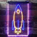 ADVPRO Rocket Launch Kid Room  Dual Color LED Neon Sign st6-i3303 - Blue & Yellow