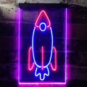 ADVPRO Rocket Launch Kid Room  Dual Color LED Neon Sign st6-i3303 - Red & Blue