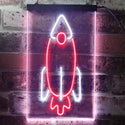 ADVPRO Rocket Launch Kid Room  Dual Color LED Neon Sign st6-i3303 - White & Red