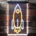 ADVPRO Rocket Launch Kid Room  Dual Color LED Neon Sign st6-i3303 - White & Yellow