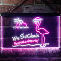 ADVPRO It's 5pm Somewhere Flamingo Bar Dual Color LED Neon Sign st6-i3304 - White & Purple