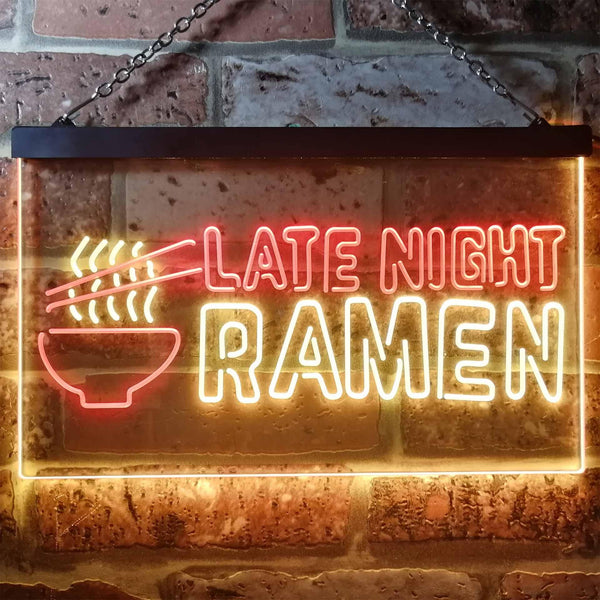 ADVPRO Late Night Ramen Japanese Food Dual Color LED Neon Sign st6-i3305 - Red & Yellow