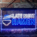 ADVPRO Late Night Ramen Japanese Food Dual Color LED Neon Sign st6-i3305 - White & Blue