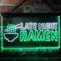 ADVPRO Late Night Ramen Japanese Food Dual Color LED Neon Sign st6-i3305 - White & Green