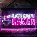 ADVPRO Late Night Ramen Japanese Food Dual Color LED Neon Sign st6-i3305 - White & Purple