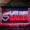 ADVPRO Late Night Ramen Japanese Food Dual Color LED Neon Sign st6-i3305 - White & Red
