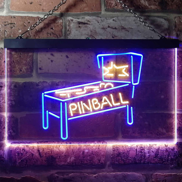 ADVPRO Pinball Game Room Dual Color LED Neon Sign st6-i3306 - Blue & Yellow