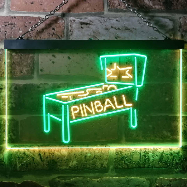 ADVPRO Pinball Game Room Dual Color LED Neon Sign st6-i3306 - Green & Yellow