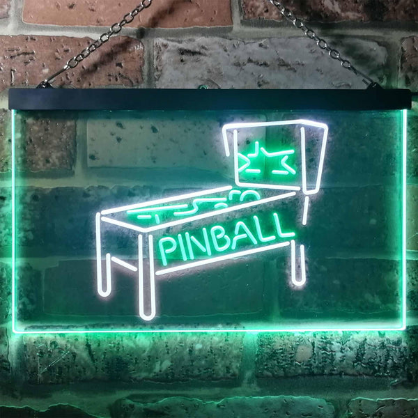 ADVPRO Pinball Game Room Dual Color LED Neon Sign st6-i3306 - White & Green