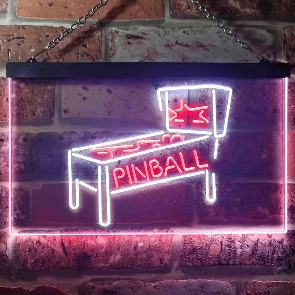 ADVPRO Pinball Game Room Dual Color LED Neon Sign st6-i3306 - White & Red