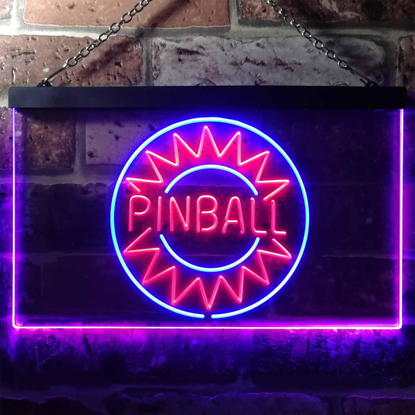 ADVPRO Pinball Kid Room Garage Dual Color LED Neon Sign st6-i3307 - Blue & Red