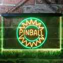 ADVPRO Pinball Kid Room Garage Dual Color LED Neon Sign st6-i3307 - Green & Yellow