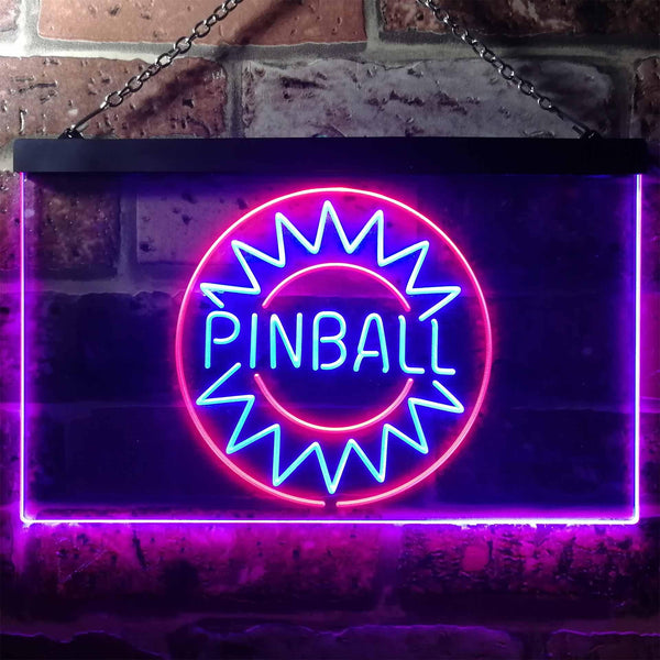 ADVPRO Pinball Kid Room Garage Dual Color LED Neon Sign st6-i3307 - Red & Blue