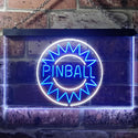 ADVPRO Pinball Kid Room Garage Dual Color LED Neon Sign st6-i3307 - White & Blue