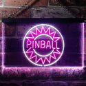 ADVPRO Pinball Kid Room Garage Dual Color LED Neon Sign st6-i3307 - White & Purple