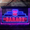 ADVPRO Route 66 Garage Dual Color LED Neon Sign st6-i3308 - Blue & Red