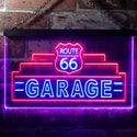 ADVPRO Route 66 Garage Dual Color LED Neon Sign st6-i3308 - Red & Blue
