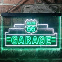 ADVPRO Route 66 Garage Dual Color LED Neon Sign st6-i3308 - White & Green