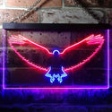 ADVPRO Eagle Animals Home Room Decor Dual Color LED Neon Sign st6-i3309 - Blue & Red