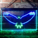 ADVPRO Eagle Animals Home Room Decor Dual Color LED Neon Sign st6-i3309 - Green & Blue