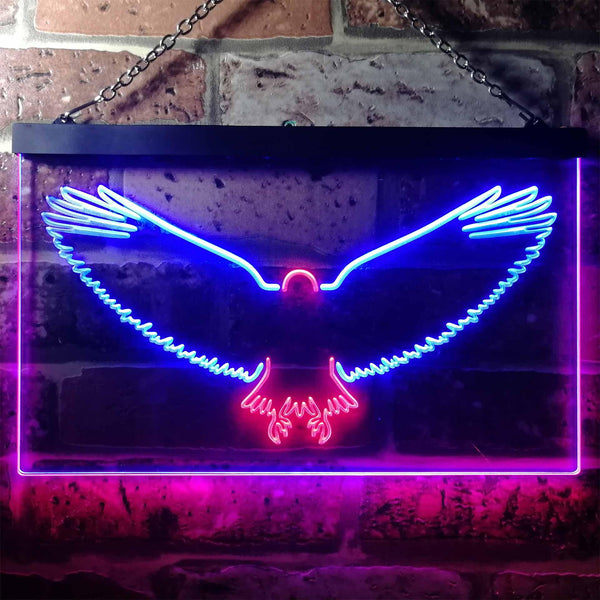 ADVPRO Eagle Animals Home Room Decor Dual Color LED Neon Sign st6-i3309 - Red & Blue