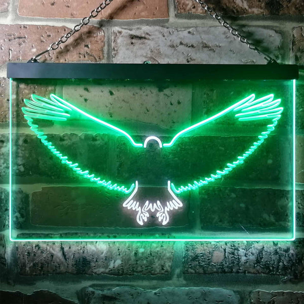 ADVPRO Eagle Animals Home Room Decor Dual Color LED Neon Sign st6-i3309 - White & Green