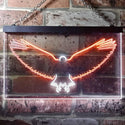 ADVPRO Eagle Animals Home Room Decor Dual Color LED Neon Sign st6-i3309 - White & Orange