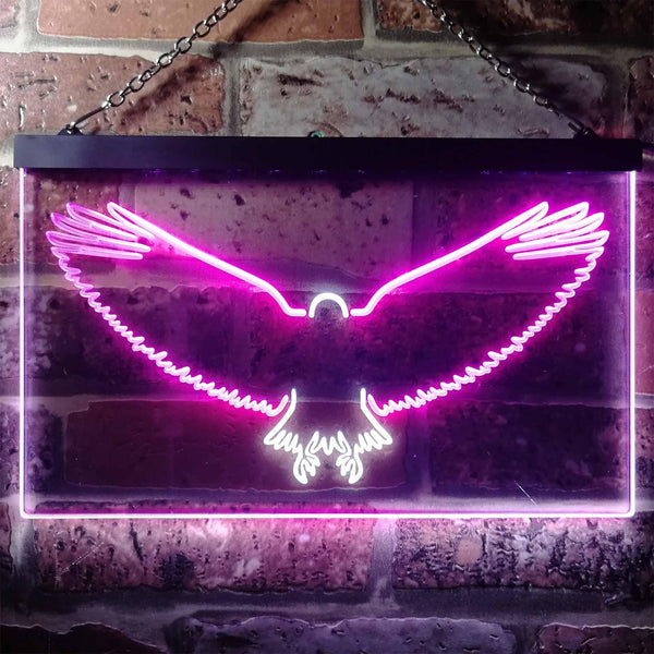 ADVPRO Eagle Animals Home Room Decor Dual Color LED Neon Sign st6-i3309 - White & Purple