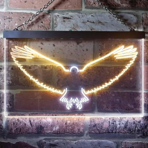 ADVPRO Eagle Animals Home Room Decor Dual Color LED Neon Sign st6-i3309 - White & Yellow