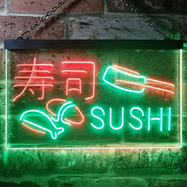ADVPRO Sushi Shop Japan Food Dual Color LED Neon Sign st6-i3310 - Green & Red