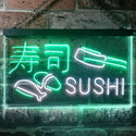 ADVPRO Sushi Shop Japan Food Dual Color LED Neon Sign st6-i3310 - White & Green