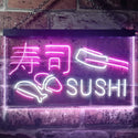 ADVPRO Sushi Shop Japan Food Dual Color LED Neon Sign st6-i3310 - White & Purple