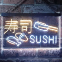 ADVPRO Sushi Shop Japan Food Dual Color LED Neon Sign st6-i3310 - White & Yellow