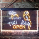 ADVPRO Tiki Bar Open Parrot Dual Color LED Neon Sign st6-i3311 - White & Yellow