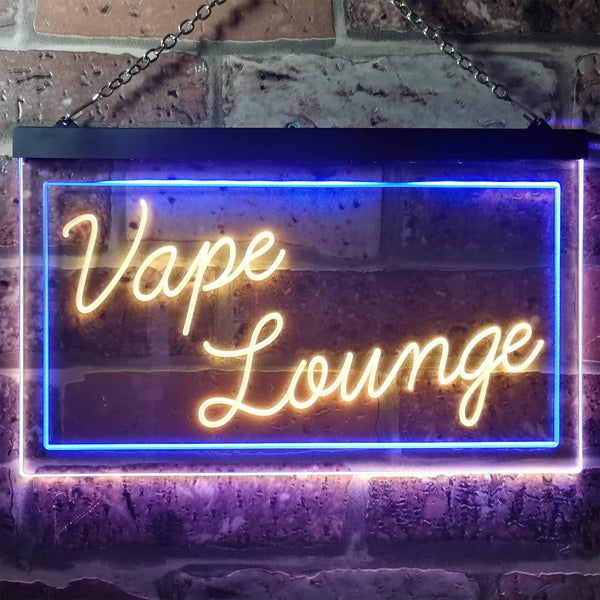 ADVPRO Vape Lounge Man Cave Room Dual Color LED Neon Sign st6-i3312 - Blue & Yellow