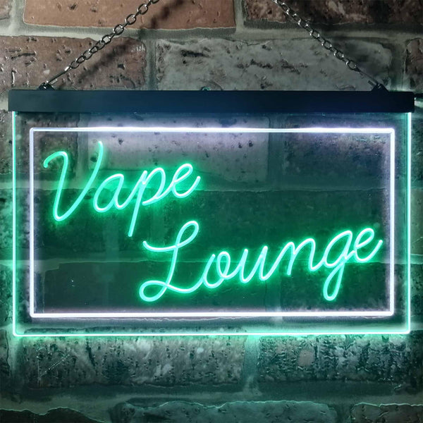 ADVPRO Vape Lounge Man Cave Room Dual Color LED Neon Sign st6-i3312 - White & Green