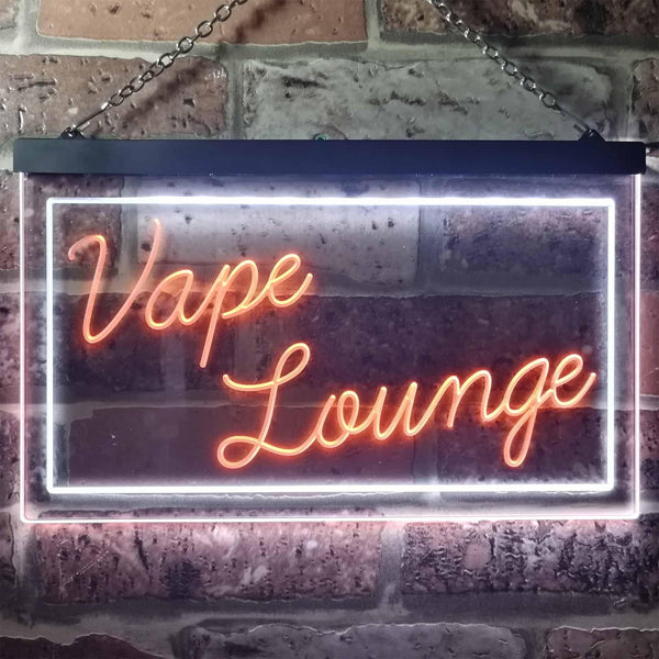 ADVPRO Vape Lounge Man Cave Room Dual Color LED Neon Sign st6-i3312 - White & Orange