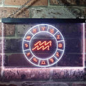 ADVPRO Aquarius Astrology Zodiac Dual Color LED Neon Sign st6-i3314 - White & Orange