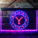 ADVPRO Aries Astrology Zodiac Dual Color LED Neon Sign st6-i3315 - Blue & Red