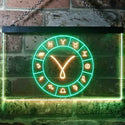 ADVPRO Aries Astrology Zodiac Dual Color LED Neon Sign st6-i3315 - Green & Yellow