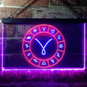 ADVPRO Aries Astrology Zodiac Dual Color LED Neon Sign st6-i3315 - Red & Blue
