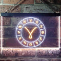 ADVPRO Aries Astrology Zodiac Dual Color LED Neon Sign st6-i3315 - White & Yellow
