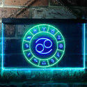 ADVPRO Cancer Astrology Zodiac Dual Color LED Neon Sign st6-i3316 - Green & Blue