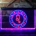 ADVPRO Leo Astrology Zodiac Dual Color LED Neon Sign st6-i3319 - Blue & Red